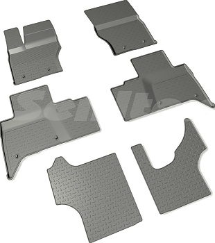 Коврики в салон для Land Rover Discovery V "Высокий борт" резина, черный