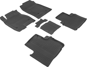 Коврики в салон для Haval H6 "Высокий борт" резина, черный