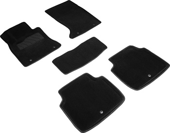 Коврики в салон для Genesis G80 I "3D" ворс, черный
