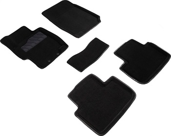 Коврики в салон для Honda Accord VII "3D" ворс, черный