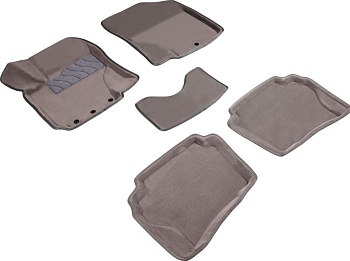 Коврики в салон для Hyundai i20 I "3D" ворс, серый