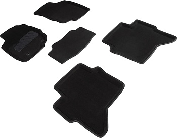 Коврики в салон для Toyota Hi "Lux" VII (Рестайлинг) "3D" ворс, черный