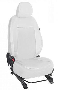 Авточехлы на Volkswagen Polo V (Рестайлинг) "Почин" экокожа, белый