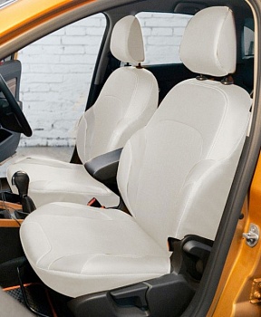 Авточехлы на LADA XRAY Cross "Почин" экокожа, белый