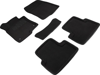 Коврики в салон для Honda Accord VIII "3D" ворс, черный