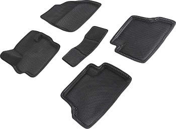 Коврики в салон Eva "3D" для Mazda 3 II (BL) "Соты" ЭВА, черный