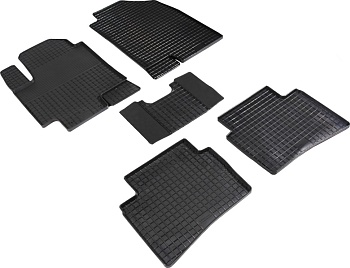 Коврики в салон для Hyundai Solaris II "Сетка" резина, черный