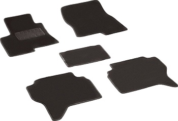 Коврики в салон для Mitsubishi Pajero IV "Lux" ворс, черный