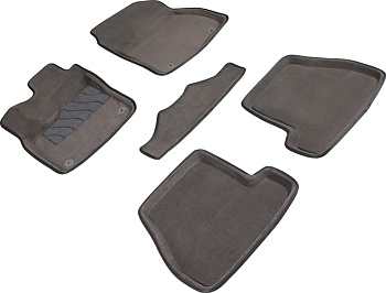 Коврики в салон для Ford Focus III (МКПП) "3D" ворс, серый