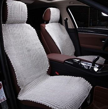 Накидка автопилот плетеная "Classic" белый