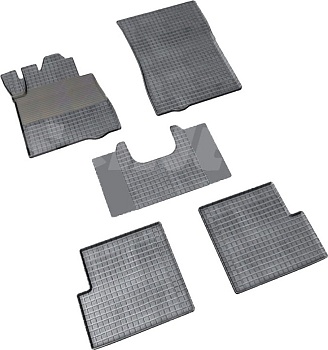 Коврики в салон для Mercedes-Benz G-Класс II (W463) (Рестайлинг 4) "Сетка" резина, черный