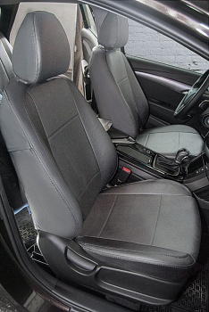 Авточехлы на Hyundai i40 I (Рестайлинг) "Почин" экокожа, серый