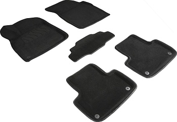 Коврики в салон для Audi Q7 II (4M) (Рестайлинг) "3D" ворс, черный
