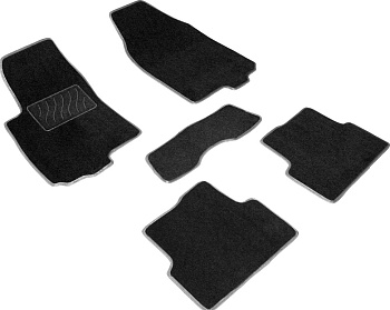 Коврики в салон для Chevrolet Aveo II "Lux" ворс, черный