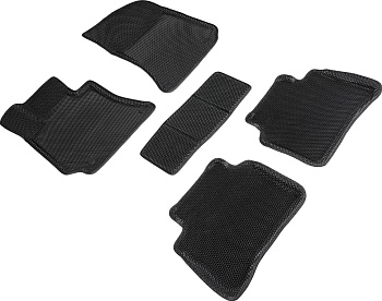 Коврики в салон Eva "3D" для Mercedes-Benz E-Класс IV (W212, S212, C207) "Соты" ЭВА, черный