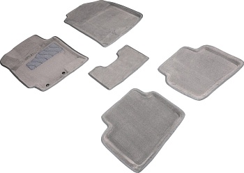 Коврики в салон для Hyundai Solaris II "3D" ворс, серый