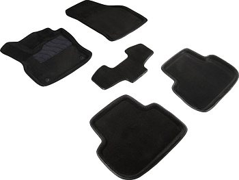 Коврики в салон для Audi Q3 II (F3) "3D" ворс, черный