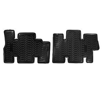 Коврики в салон для Газель Next (Фермер) (2013 +) (Второй ряд) "Высокий борт" полимер, черный