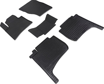 Коврики в салон для Volkswagen Touareg II "Сетка" резина, черный