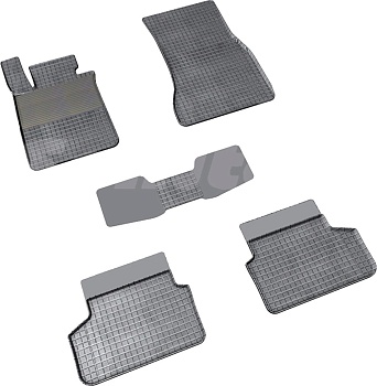 Коврики в салон для BMW 5 серии VII (G30/G31) "Сетка" резина, черный