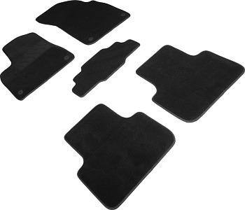 Коврики в салон для Audi Q7 II (4M) (Рестайлинг) "Lux" ворс, черный