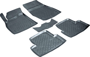 Коврики в салон для Chevrolet Cruze I "Высокий борт" резина, черный