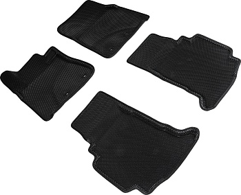 Коврики в салон Eva "3D" для Toyota Land Cruiser 200 Series (Рестайлинг 1) "Соты" ЭВА, черный