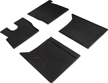 Коврики в салон для DAF XF106 "Сетка" резина, черный