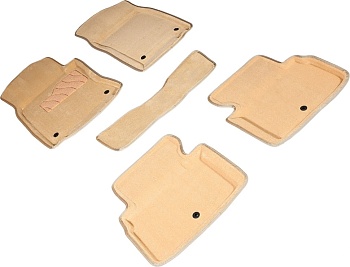 Коврики в салон для Infiniti Q50 I "3D" ворс, бежевый