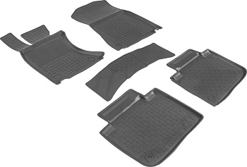 Коврики в салон для Lexus GS IV (Рестайлинг) (AWD) "Высокий борт" резина, черный