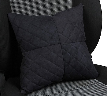 Подушка в салон "Автопилот" ромб, алькантара, черный podra001