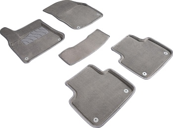 Коврики в салон для Volkswagen Touareg III "3D" ворс, серый