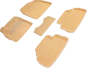 Коврики в салон для Mazda CX-7 I "3D" ворс, бежевый