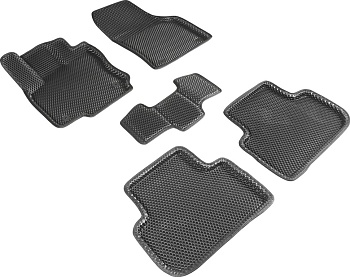 Коврики в салон Eva "3D" для Volkswagen Tiguan II "Ромб" ЭВА, черный