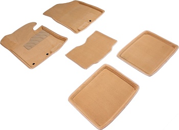 Коврики в салон для Hyundai i40 I "3D" ворс, бежевый