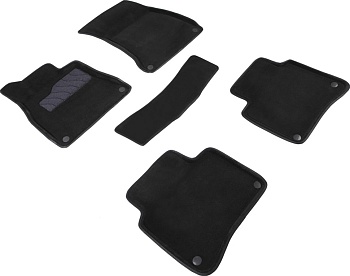 Коврики в салон для Mercedes-Benz S-Класс VI (W222, C217) (Long) "3D" ворс, черный