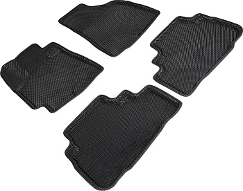 Коврики в салон Eva "3D" для KIA Cerato II "Соты" ЭВА, черный