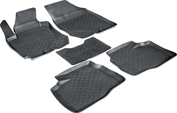 Коврики в салон для Hyundai Elantra IV (HD) "Высокий борт" резина, черный