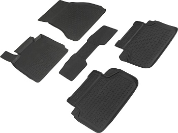 Коврики в салон для BMW 5 серии VII (G30) (xDrive) "Высокий борт" резина, черный