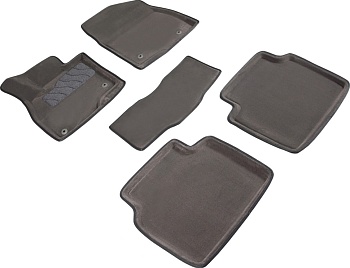 Коврики в салон для Mazda 6 III (GJ) "3D" ворс, серый