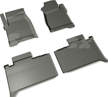 Коврики в салон для УАЗ Patriot I (Рестайлинг 2) "Высокий борт" резина, черный