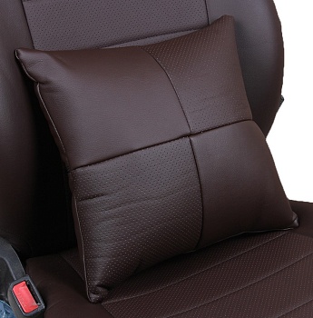 Подушка в салон "Автопилот" экокожа, шоколад