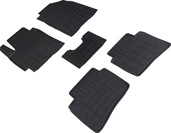 Коврики в салон для Hyundai Solaris II "Стандарт" резина, черный