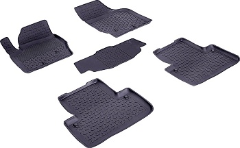 Коврики в салон для Volvo XC90 I "Высокий борт" резина, черный