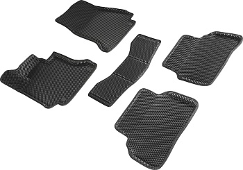 Коврики в салон Eva "3D" для Mercedes-Benz C-Класс IV (W205) "Ромб" ЭВА, черный