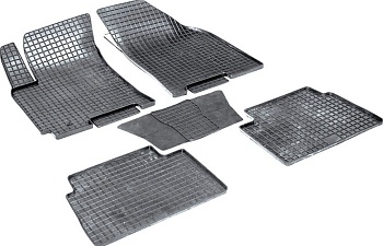 Коврики в салон для Chevrolet Lacetti "Сетка" резина, черный