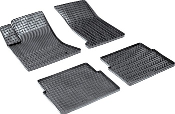 Коврики в салон для Cadillac SRX I "Сетка" резина, черный