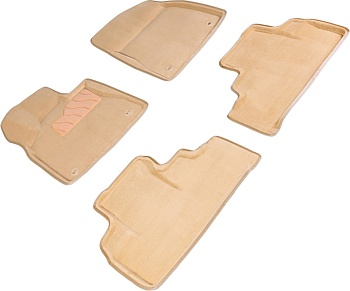 Коврики в салон для Lexus RX IV "3D" ворс, бежевый