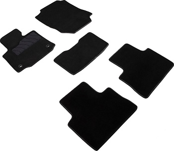 Коврики в салон для Toyota RAV4 V (XA50) (МКПП) "Lux" ворс, черный