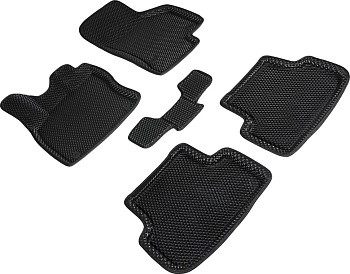 Коврики в салон Eva "3D" для SEAT Leon III "Ромб" ЭВА, черный